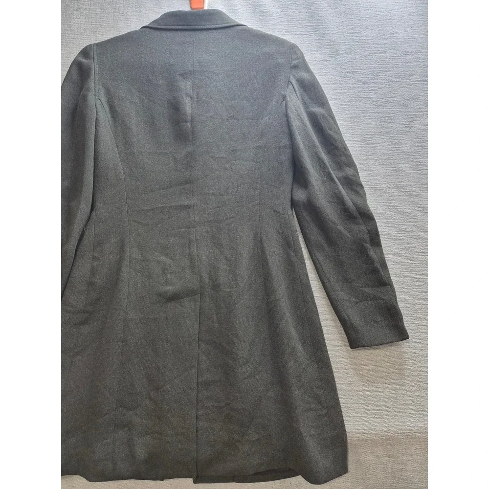 New York & Company Over Coat Womens 2 Green Notch Lapel Office Career Business
